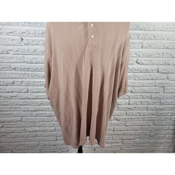 Goodfellow Mens Shirt 3XL Polo Short Sleeve Ribbed Tan Cotton Blend BRO46E - Picture 4 of 8